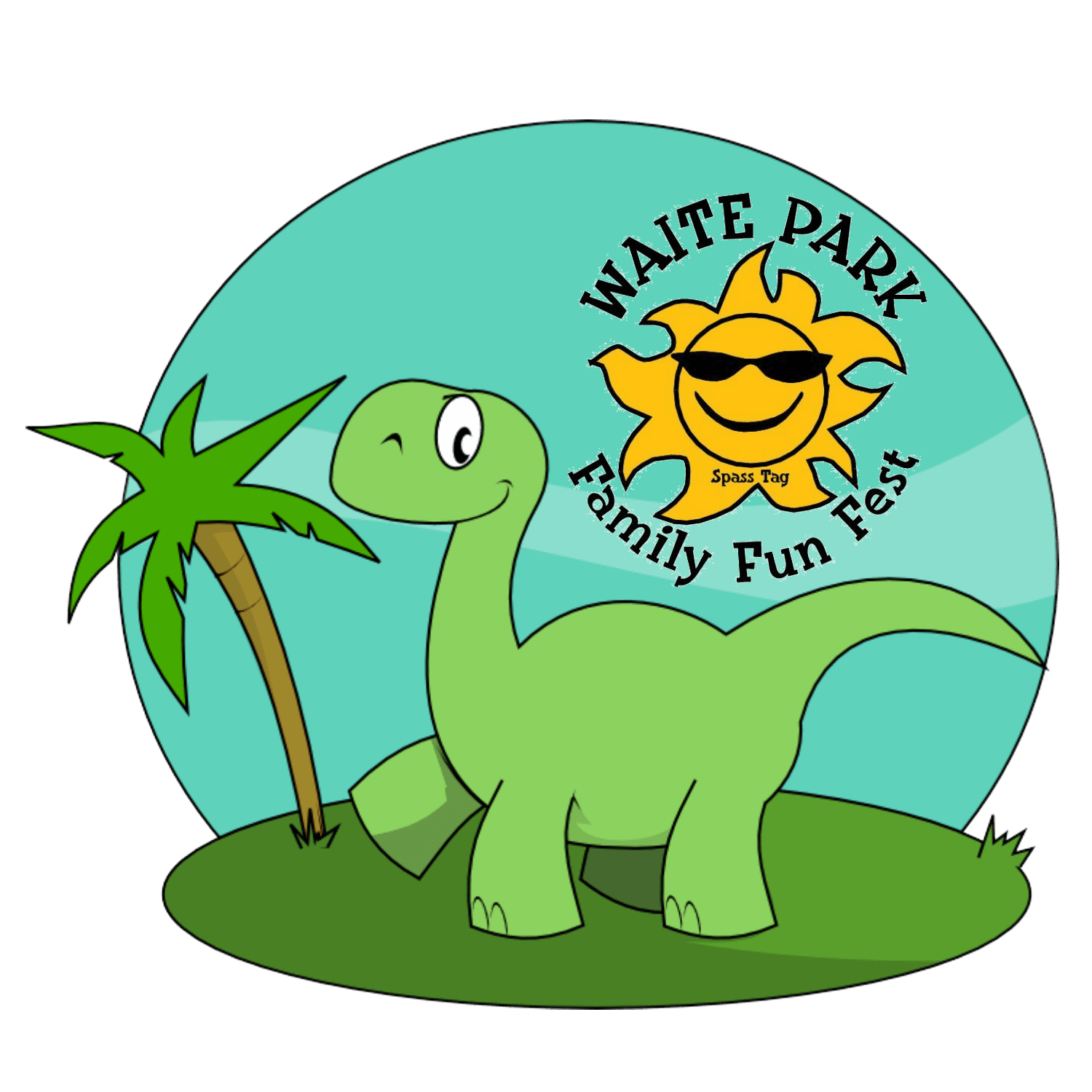 waite park family fun fest dino logo