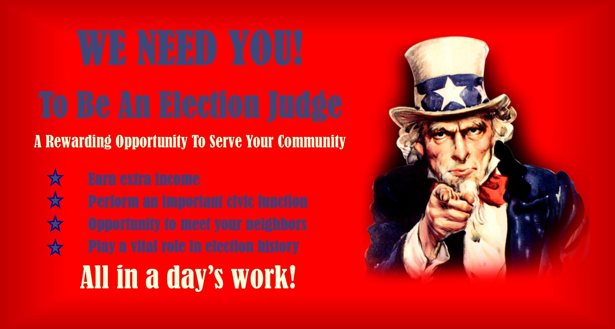 Election Judges We Need You