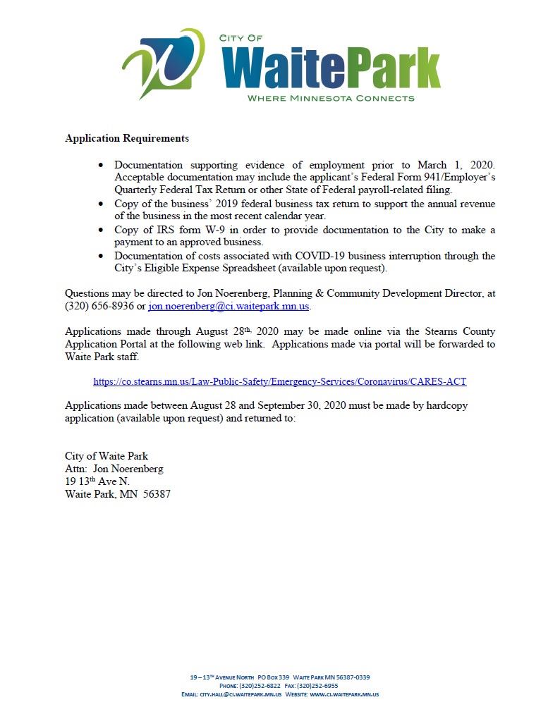 WP CARES Act Small Business Relief Grant Information Pg2